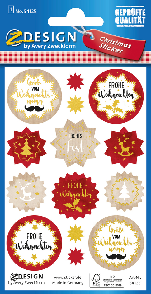 AVERY Zweckform ZDesign Weihnachts-Sticker , Wünsche, von AVERY Zweckform