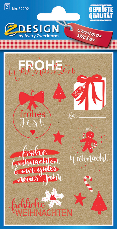 AVERY Zweckform ZDesign Weihnachts-Sticker , Xmas Motive, von AVERY Zweckform