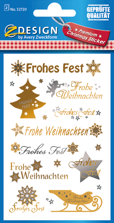 AVERY Zweckform ZDesign Weihnachts-Sticker Schrift + Symbole von AVERY Zweckform