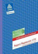 Avery Zweckform© 1770 Rapport/Regiebericht, DIN A5, selbstdurchschreibend, 2 x 40 Blatt, weiá, gelb von AVERY Zweckform