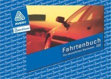 Avery Zweckform© 222 Fahrtenbuch, DIN A6 quer, steuerlicher km-Nachweis, 40 Blatt, weiá von AVERY Zweckform