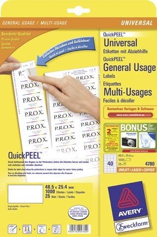 Universaletikett 48,5x25,4 ws Universaletikett 48,5x25,4 ws von Avery Dennison Zweckform