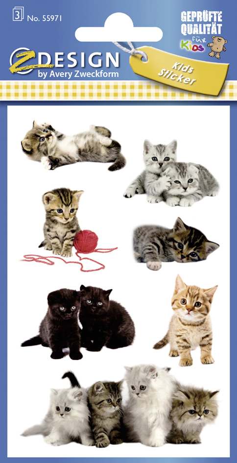 ZDesign KIDS Sticker , Katzen-Babies, , bunt ZDesign KIDS Sticker , Katzen-Babies, , bunt von AVERY Zweckform