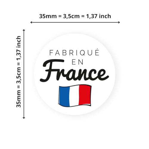 Avery - 140 Etiketten, hergestellt in Frankreich, rund, selbstklebend – 35 mm – Recyclingpapier – hergestellt in Frankreich – 4 Bögen A4-Aufkleber, hergestellt in Frankreich, für Unternehmer von AVERY