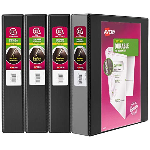 Avery Durable Sichtmappe 4-er Packung schwarz von AVERY