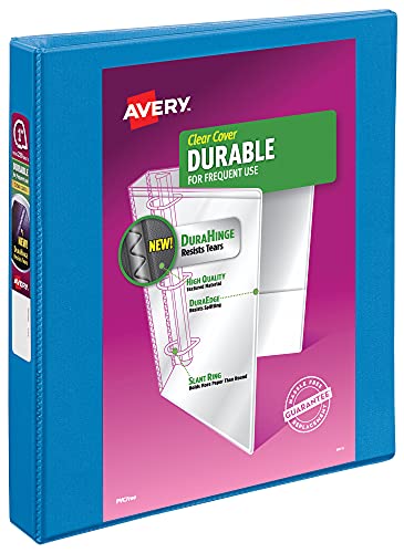 Avery Durable View 3-Ringbuch, 2,5 cm schräge Ringe, 1 Pool Blue Binder (17012) von AVERY