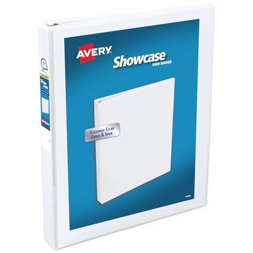 Avery Economy Showcase Sichtbuch mit 2,5 cm rundem Ring, 12 weiße Ordner (19601) von Avery