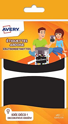 Avery Etiketten, schieferfarben, 10 Etiketten, 95 x 63 mm, schwarz von AVERY