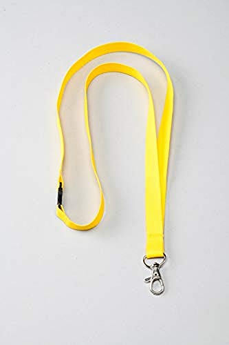 Avery Halskette mit Karabinerhaken, 44 cm lang x 1,5 cm breit, 10 Stück gelb von AVERY