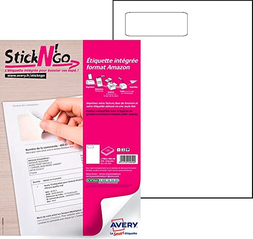 Stick'n'Go 500 Blatt Papier mit integriertem Label, für Amazon Verkäufer Abrechnung Central Standardformat von AVERY