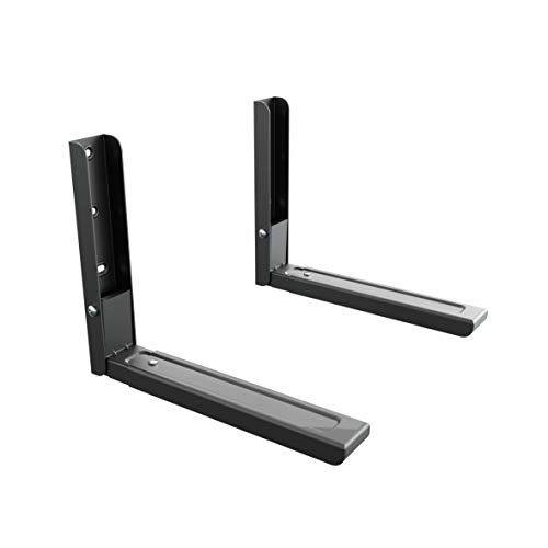 AVF Steel Universelle wandmontierte Mikrowellenhalterungen in Schwarz (2er-Set) von AVF
