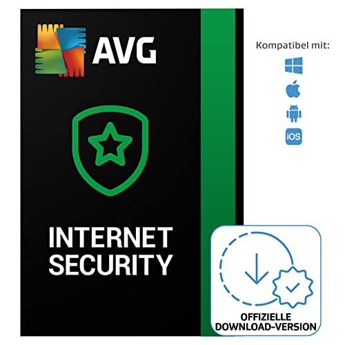 AVG Internet Security 2024 - Antivirenschutz für Windows, macOS, iOS und Android | 10 Gerät | 1 Jahr | PC/Mac | Aktivierungscode per Email von AVG