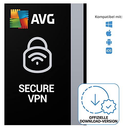 AVG Secure VPN 2024 - Virtual Private Network zum Schutz der Privatsphäre - für Windows, macOS, und Android | 5 Gerät | 1 Jahr | PC/Mac | Aktivierungscode per Email von AVG