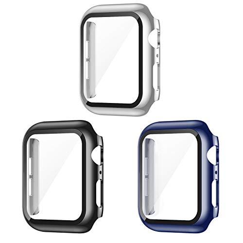 AVIDDA 3er Packung Apple Watch Schutzhülle,Hülle mit Displayschutz aus für iWatch 38mm Serie 3/2/1,Vollabdeckung HD Ultradünne Schutzfolie Kompatibel mit iWatch 38 mm von AVIDDA