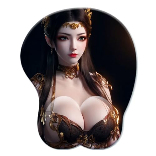 3D Medusa Gaming Handgelenkstütze Mousepad Silikon Brust Mauspads Weiche Handgelenkauflage Cartoon Mauspad Mauspad Butt Mode Geschenk Home Gamer PC Zubehör von AVIMYA