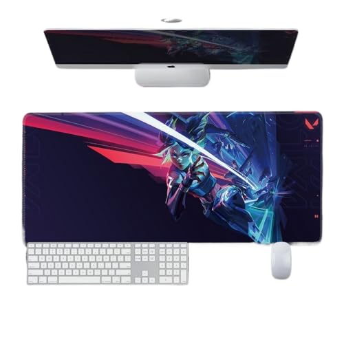 Valorant Großes Gaming-Mauspad mit weicher und glatter Oberfläche und rutschfester Gummiunterseite XXL (Neon) (900 x 400 x 3 mm) von AVIMYA