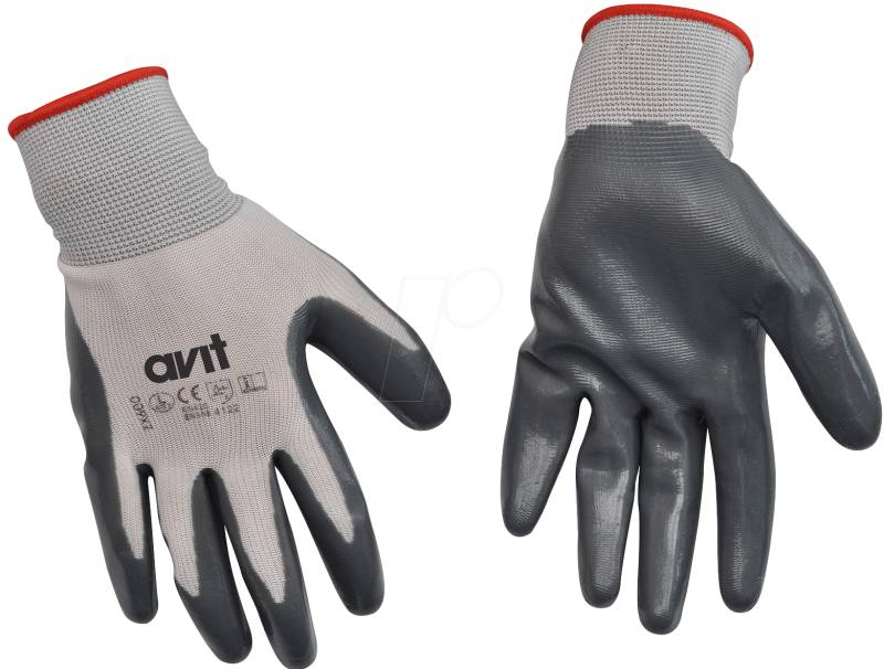 AVIT 13072 - Arbeitshandschuhe, Nylon, mit Nitril, Gr. L von AVIT
