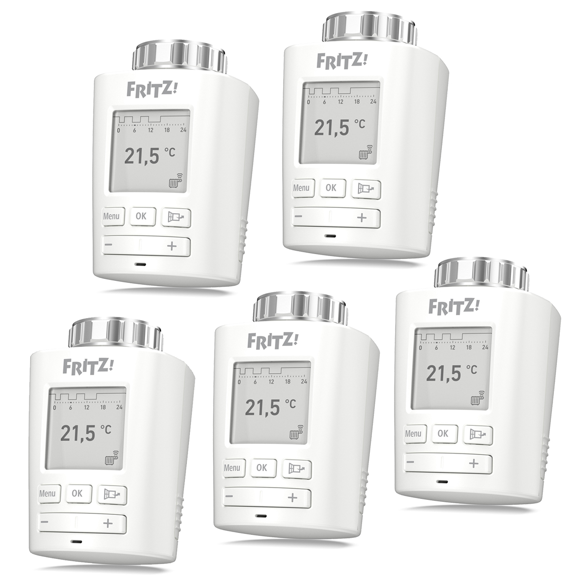 5er Pack AVM FRITZ!DECT 301 [Intelligenter Heizkörperregler] von AVM