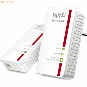 AVM AVM FRITZ!Powerline 1240E WLAN Set 1200 MBit 2er KIT (1x LAN) von AVM