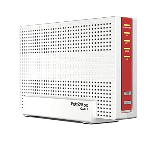 AVM FRITZ!Box 6591 Cable WLAN AC + N Router (DOCSIS-3.1-Kabelmodem, Dual-WLAN Ac+N (MU-MIMO) mit 1733 (5 GHz) + 800 Mbit/S (2,4 GHz), VoIP-Telefonanlage) von AVM