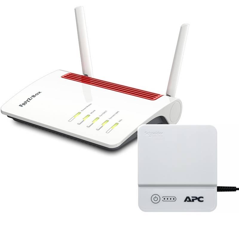AVM FRITZ!Box 6850 LTE + APC Back-UPS CP12036LI - WLAN Mesh Router mit LTE-SIM-Kartenslot (max. MBit/s 866 + 450) von AVM