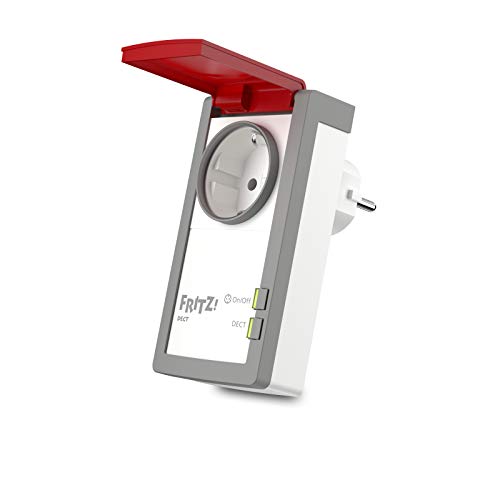FRITZ!DECT 210 (Intelligente Steckdose für Smart Home, steuerbar zum Energie sparen, mit Spritzwasserschutz (IP 44) für Einsatz im Außenbereich) von AVM
