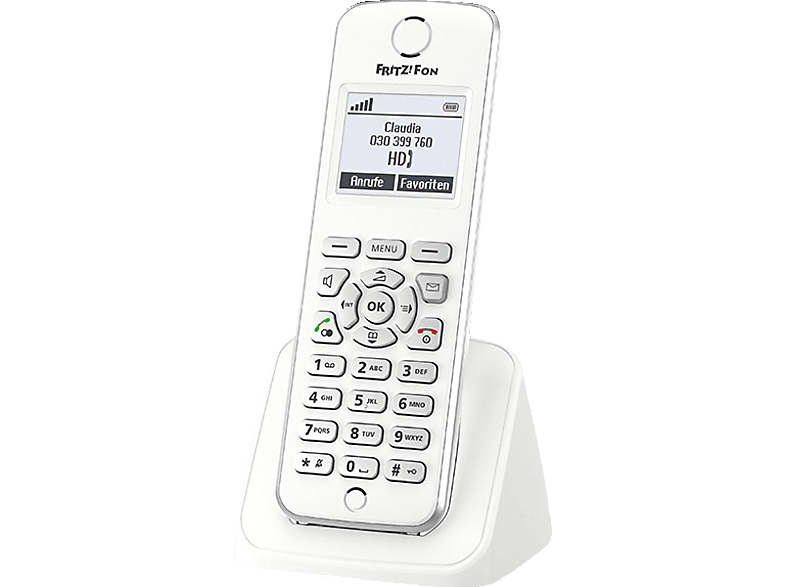 AVM FRITZ!Fon M2, HD Schnurloses Telefon, Weiß von AVM