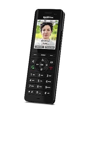 AVM FRITZ!Fon X6 Black DECT-Komforttelefon (hochwertiges Farbdisplay, HD-Telefonie, Full-Duplex-Freisprechen, Steuerung FRITZ!Box-Funktionen), schwarz, deutschsprachige Version von AVM