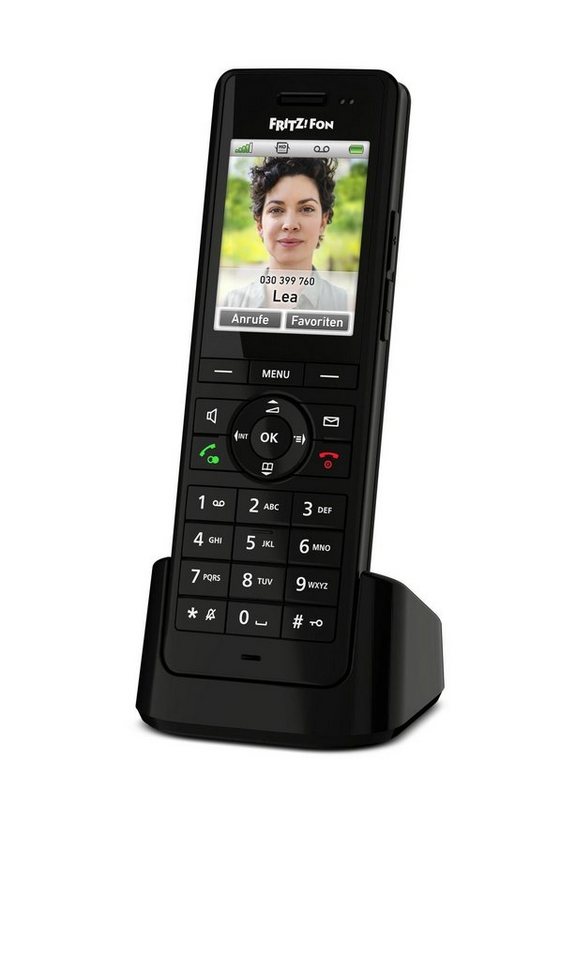 AVM FRITZ!Fon X6 schwarz Schnurloses Telefon Schnurloses DECT-Telefon von AVM