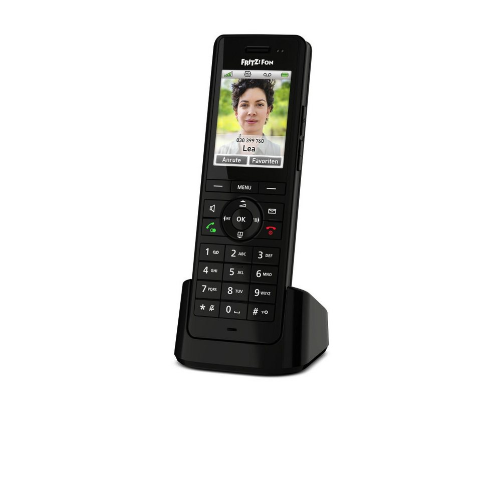 AVM FRITZ!Fon X6 schwarz Schnurloses Telefon Schnurloses DECT-Telefon von AVM