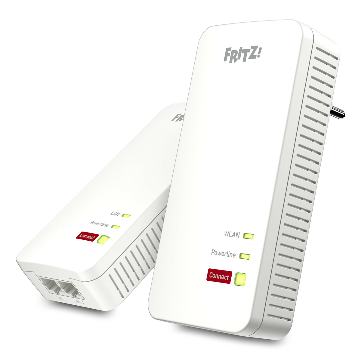 AVM FRITZ!Powerline 1240 AX WLAN Set 2x Adapter (1240 AX + 1210), bis zu 1.200 MBit/s, WLAN AX bis zu 600 MBit/s, 2x Gigabit LAN von AVM