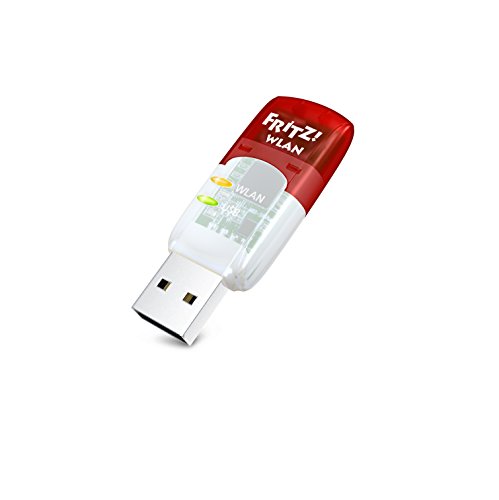AVM FRITZ!WLAN USB Stick (Universal USB, Wireless AC bis zu 430 Mbits N bis zu 150 Mbits) weiß/rot, internationale version von AVM