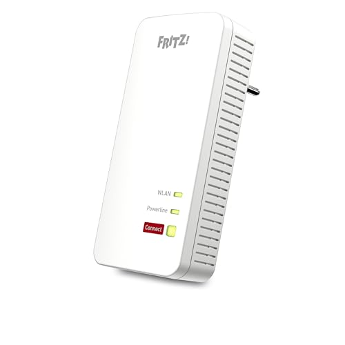 AVM Fritz!Powerline 1240 AX Single Adapter (Gigabit-Powerline mit Wi-Fi 6, WLAN-Access Point, ideal für Media-Streaming, HD-Videos, Internet-TV, 1.200 MBit/s, deutschsprachige Version) von AVM