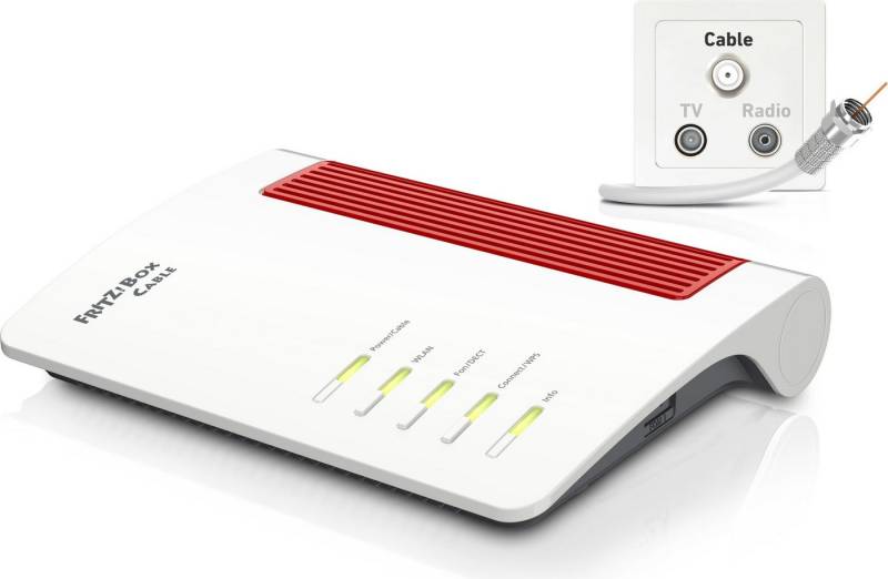 AVM Modem FRITZ!Box 6660 Cable WLAN-Router Kabelmodem für Kabelanschluss, Wi-Fi 6, 2,5-Gigabit-LAN, MIMO von AVM