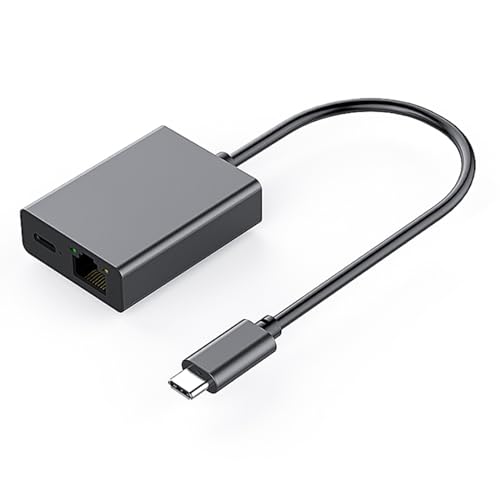 AVNSCNK LAN Adapter für Waipu TV Stick, 1000Mbps USB C auf Ethernet Adapter mit 100 W Stromversorgung kompatibel für Chromecast Google TV, Laptop, MacBook Pro/Air, iPad und mehr. von AVNSCNK