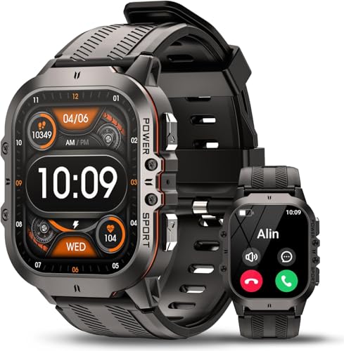 AVUMDA Smartwatch Herren 1.96'' AMOLED HD Bildschirm Mit Telefonfunktion, Blutdruckmessung, Herzfrequenz, Schrittzähler, SpO2 - IP68 Outdoor Mit 100+ Sportmodi für Android iOS AVUMDA Smartwatch Herren 1.96'' AMOLED HD Bildschirm Mit Telefonfunktion, Blutdruckmessung, Herzfrequenz, Schrittzähler, SpO2 - IP68 Outdoor Mit 100+ Sportmodi für Android iOS von AVUMDA
