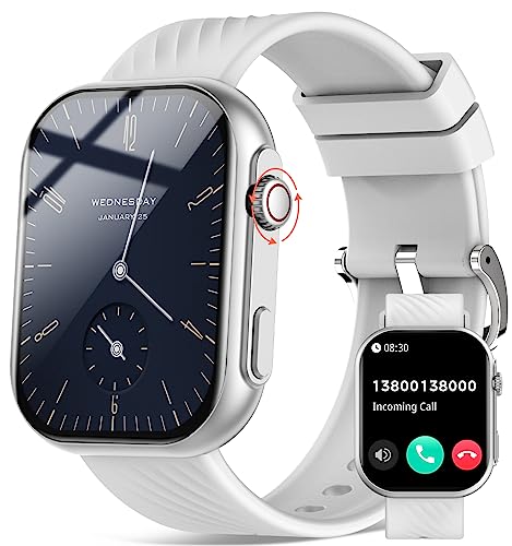 AVUMDA Smartwatch Herren Damen mit Telefonfunktion, 2.01" HD Fitnessuhr, Smart Watch mit Blutdruck-,SpO2,Pulsuhr, Schrittzähler,123 Sportmodi Sportuhren, IP68 Wasserdicht Armbanduhr für Android iOS von AVUMDA