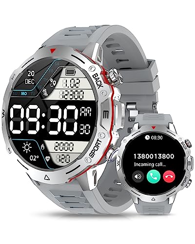 AVUMDA Smartwatch Herren mit Telefonfunktion 1,39" HD Voll Touchscreen 120+ Sportmodi Aktivitätstracker Wasserdicht mit Herzfrequenz SpO2 Schlafmonitor Schrittzähler Message Reminder für iOS Android von AVUMDA