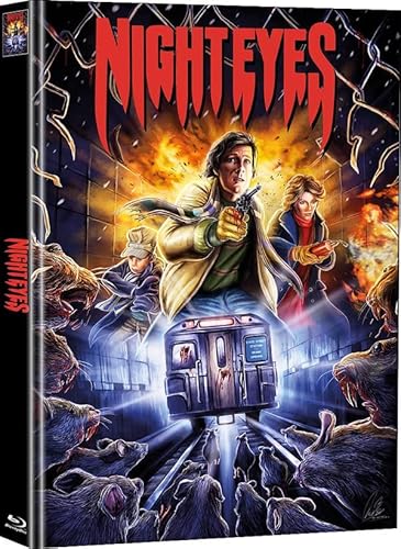 Night Eyes - Mediabook - Cover B - Limited Edition auf 222 Stück (Blu-ray) (+ Bonus-DVD mit weiterem Horrorfilm) von AVV