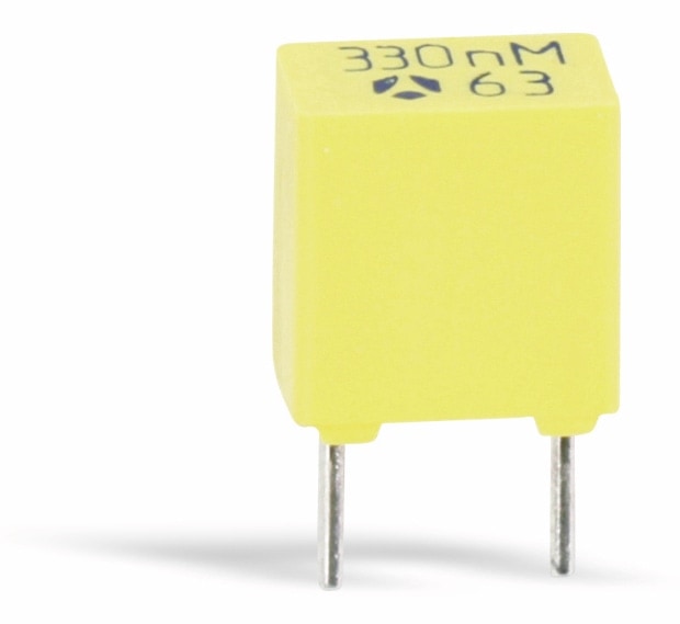 AVX Folien-Kondensator, 330 nF, 63 V, radial, RM 5, BF074D0334M von AVX