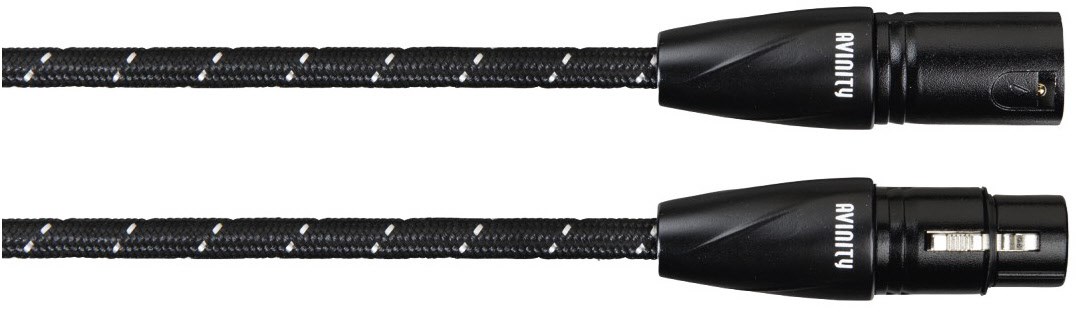XLR-Stecker - XLR-Kupplung (0,5m) XLR-Kabel schwarz von AVinity