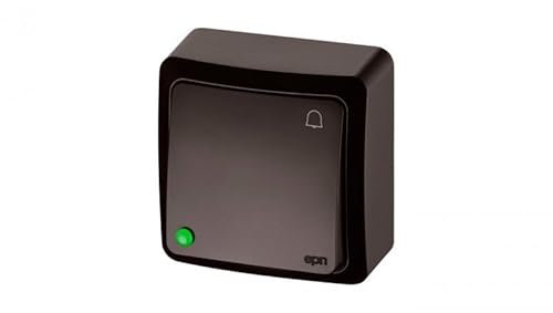 Moderner Aufputz Klingel-Taster Serie BERG - IP20 braun von AW-Tools