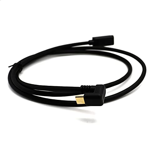 AWADUO 3.1 Typ C U-förmiges USB C Kabel, 4K @60hz 10 Gbs Typ C Stecker 180 Grad auf Typ C 3.1 C Buchse Kabel Auto Datenkabel, 180 Grad USB C Ladekabel für Smartphone/Desktop/Notebook/4K Video (1M) von AWADUO