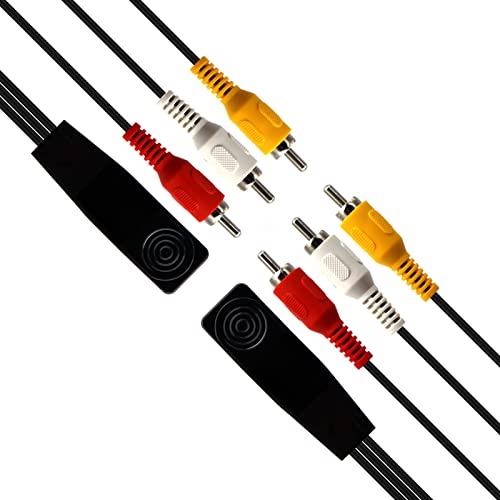 AWADUO 3RCA auf RJ45 Verlängerungskabel, RJ45 Buchse auf 3 RCA Stecker Rot Weiß Analoges Stereo Audio Signal Balun Verlängerungskabel über Kabel über Cat5/6/7 Kabel Ethernetkabel Bis zu 1000ft (0,8 m) von AWADUO