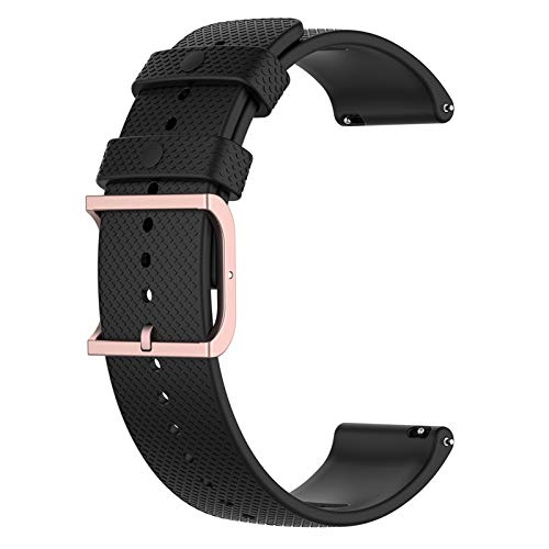 AWADUO Ersatz Silikon Handgelenk Armbänder Band Strap für Polar Unite, weich und langlebig(Silikon Schwarz) von AWADUO