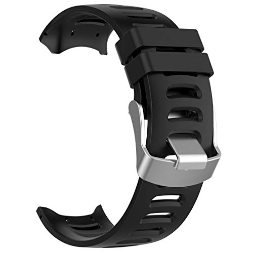 AWADUO Ersatz Silikon Handgelenk Band Strap für Garmin Forerunner 610, weich und langlebig (Schwarz) von AWADUO