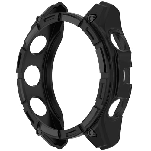 AWADUO Kompatibel mit Garmin Fenix 8 43mm Schutzhülle, Smartwatch TPU Schutzhülle Shell Weiche und langlebige Uhrenzubehör (schwarz) von AWADUO
