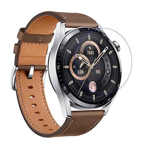 AWADUO Kompatibel mit Huawei Watch GT3 46mm Displayschutzfolie, Panzerglas Schutzfolie Kompatibel mit Huawei Watch GT3 46mm, Hergestellt aus Echtglas von AWADUO