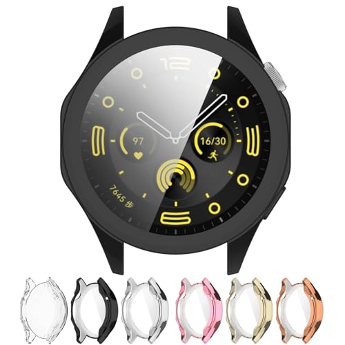 AWADUO Kompatibel mit Huawei Watch GT4 46mm TPU Schutzhülle, Smartwatch Schutzhülle Shell Weiche und langlebige Uhrenzubehör (schwarz) von AWADUO