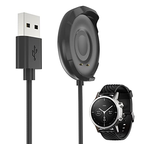 AWADUO Kompatibel mit Moto 360 3rd Gen Ersatz USB Ladekabel Dock, USB Ladegerät Ladekabel Dock Smart Watch Zubehör (1m/0.98ft) von AWADUO